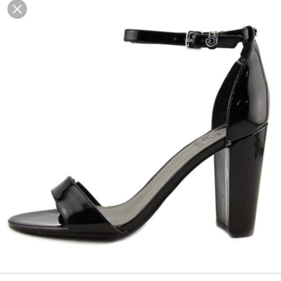 Guess strappy sandal heels black patent shantel - Picture 2 of 8